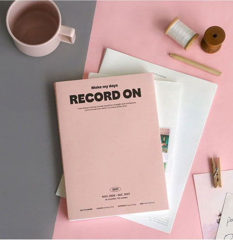 2027 Record On Weekly Planner A5 [4colors]