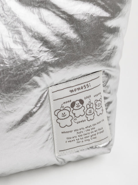 momossi Marshmallow Tote Bag [Silver]