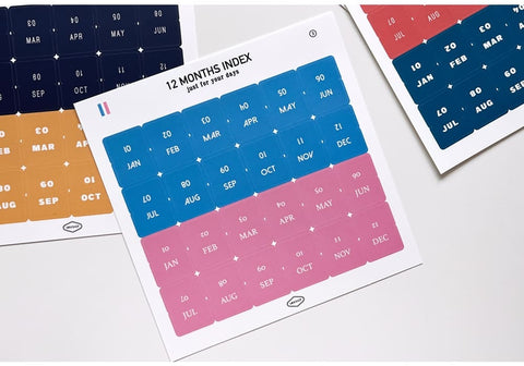 Monthly Index Stickers | Tab Sticker 12months