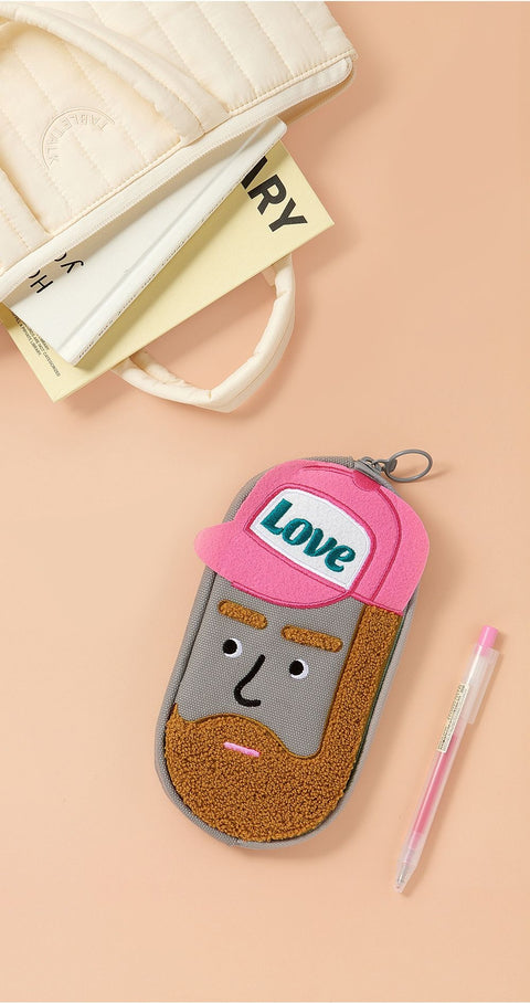 Beard Man Pencil Case ver.2 [2types] | Pen Pouch