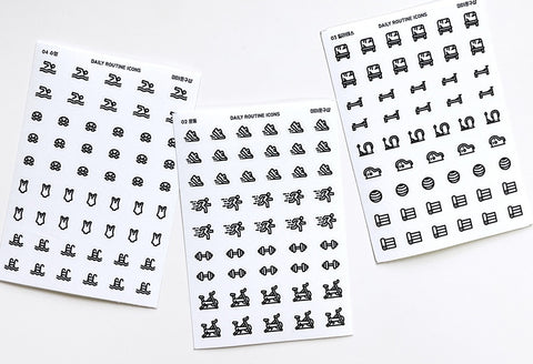 Daily Icon Seal Sticker [8types]