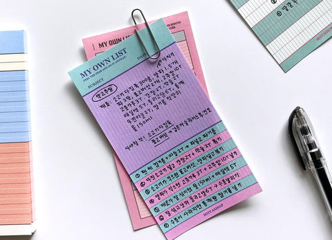 My Own List Memo Pad Set