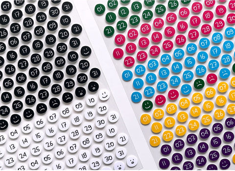 Circle Day Seal Sticker [2types] | Deco Sticker | Date