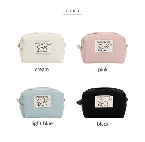 Coi Twill Small Pouch [4colors] | Mini Makeup Pouch