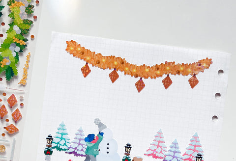 Garland Seal Sticker [4types] | Deco Sticker
