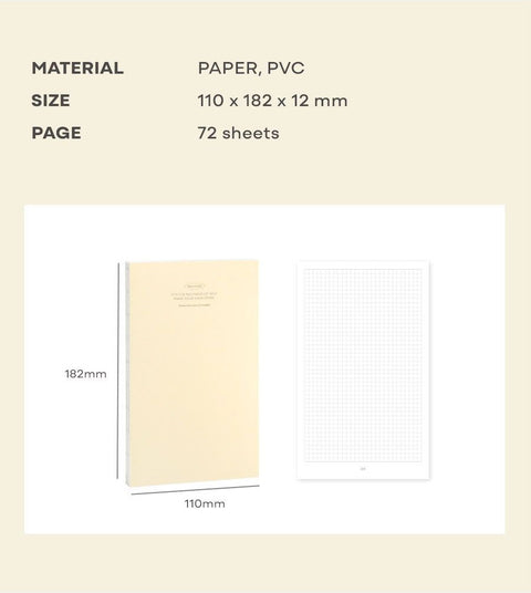 ICONIC Solitude B6 Grid Notebook [4colors]