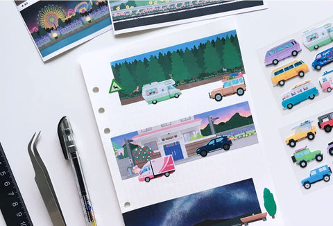 Background Scenery Sticker Set [3types]