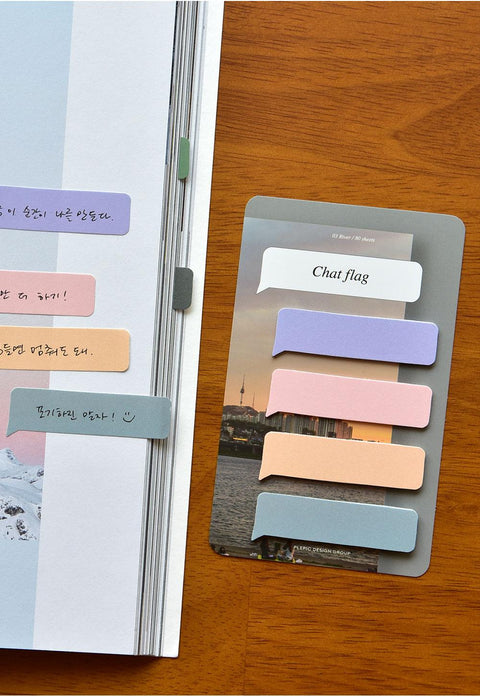 Chat Flag Sticky Notes [6types] | Adhesive Notepad