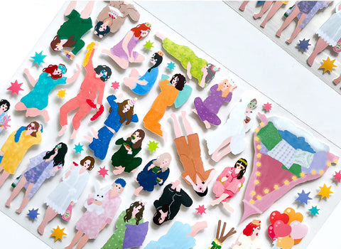 Pajamas Party Seal Sticker | Deco Sticker
