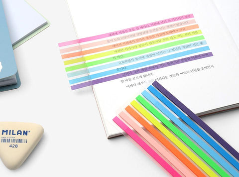 Color Index Long Highlighter Sticky Notes [4types]