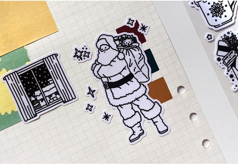 Christmas Line Seal Sticker | Deco Sticker