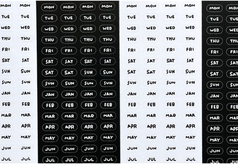Day & Month Seal Stickers Pack | 2sheets