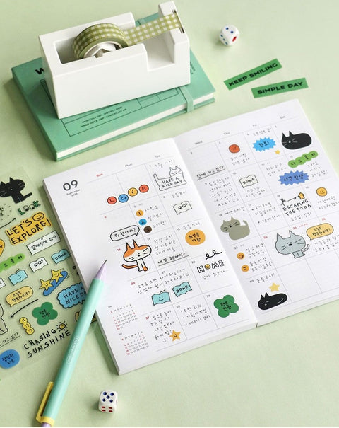 Doodle Daily Deco Sticker Pack [2types] | 6sheets