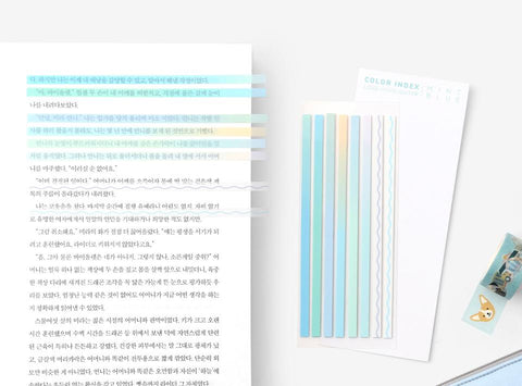 Color Index Long Highlighter Sticky Notes [4types]