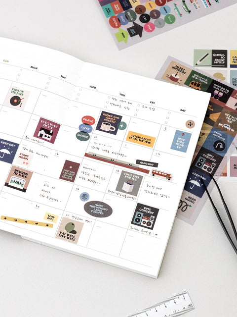 LIFE&PIECES Point Sticker Set [2types] | 6sheets