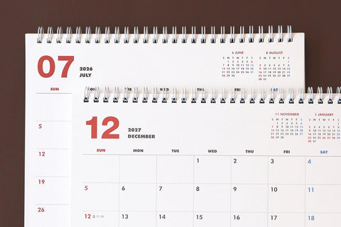 2026-2027 Desk Calendar + Undated Scheduler (2026.7 - 2027.12)