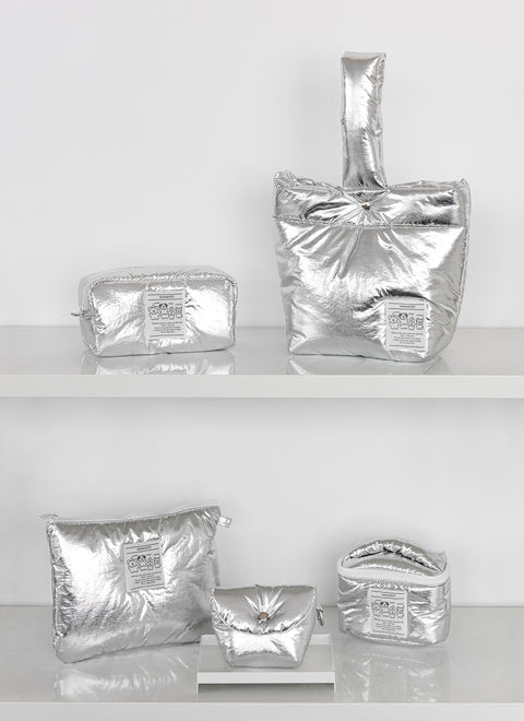 momossi Marshmallow Daily Makeup Pouch [Silver]