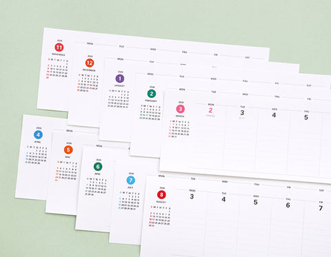 2026 PRISM Horizontal Weekly Desk Scheduler | Desk Calendar
