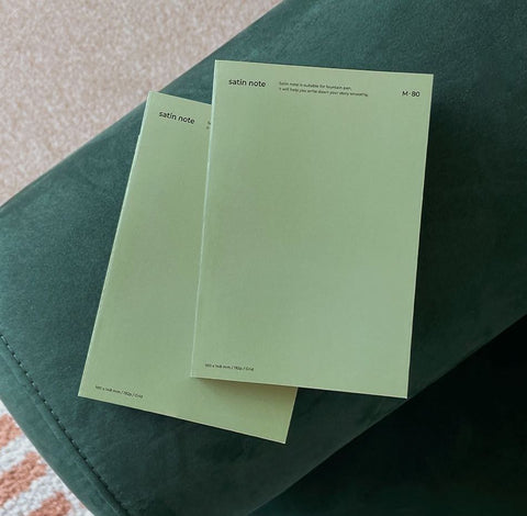 A6 Satin Notebook M80 [3colors] | Grid, Blank Notebook