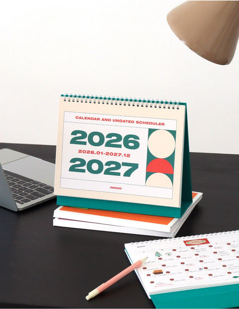 2026-2027 Desk Calendar + Undated Scheduler