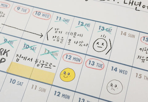 Daily Checking Habit Emotion Sticker [2types]