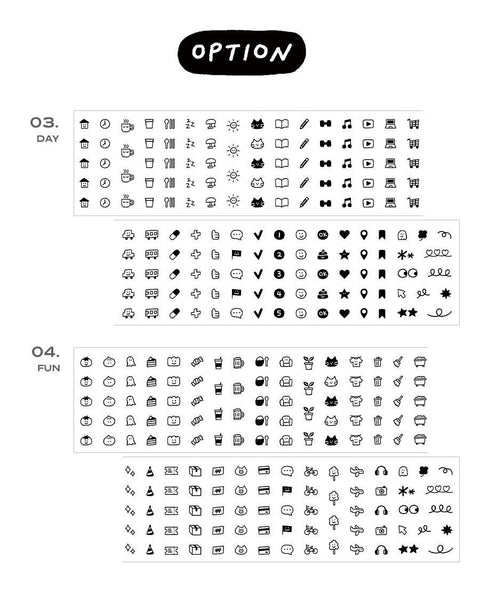 ICONIC Doodle Diary Kiss Cut Tape [2types]