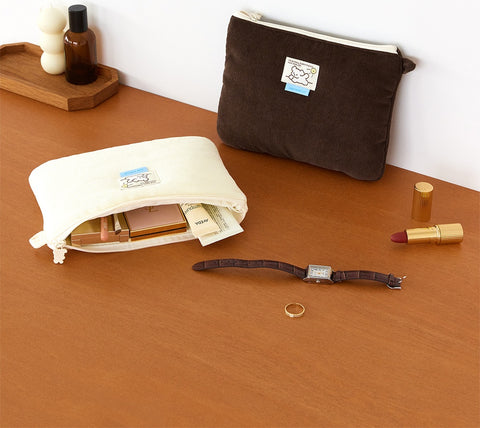 Coi Corduroy Flat Pouch [2colors] | Daily Pouch