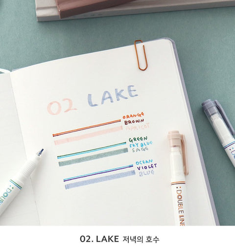 Double Line Deco Pen [2types] | Highlighter