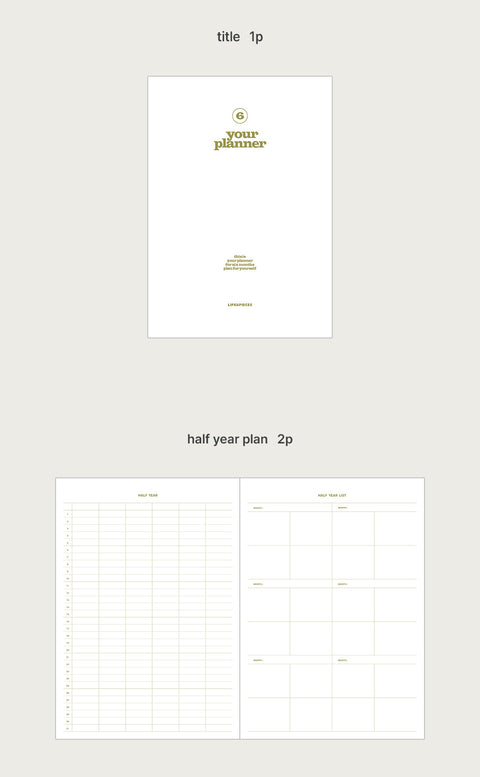 Weekly Planner L A5 v.3 [3colors] | Life&Pieces Your Planner