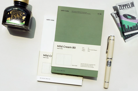 A6 Satin Notebook M80 [3colors] | Grid, Blank Notebook