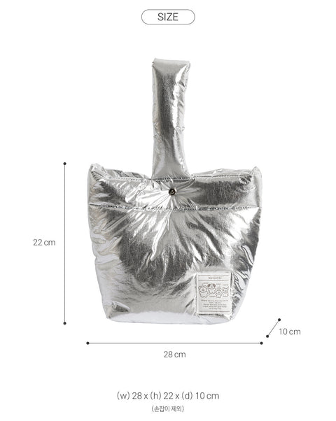 momossi Marshmallow Tote Bag [Silver]