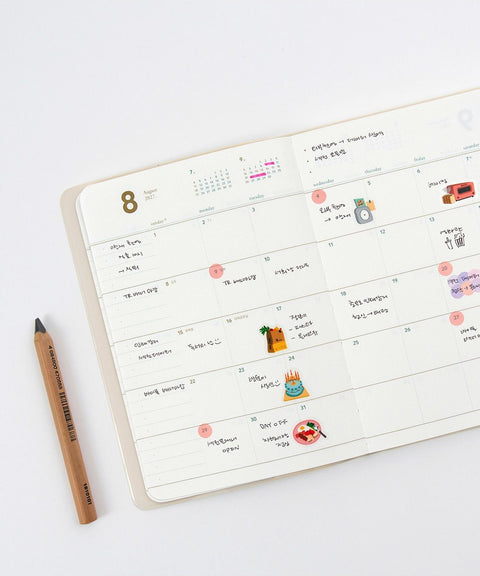 2027 Monthly Planner Small [7colors] | Notable Memory Small Monthly Diary