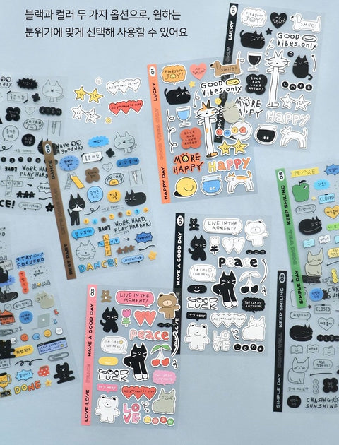 Doodle Daily Deco Sticker Pack [2types] | 6sheets