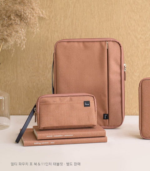 Multi Pocket Long Pouch v.2 [6colors] | Pen Pouch | Daily Pouch | Makeup Pouch