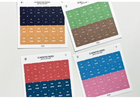 Monthly Index Stickers | Tab Sticker 12months