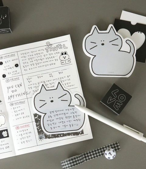 Doodle Cat Memo Pad [4types] | Kitty Notepad