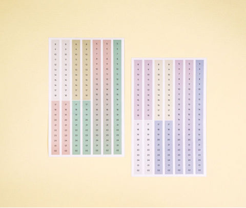 My Flow Diary Date Day Number Sticker Set [6types]