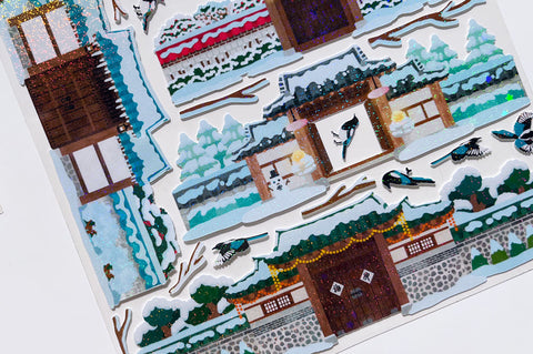 Winter Hanok Seal Sticker [2types] | Deco Sticker | Korean-style House