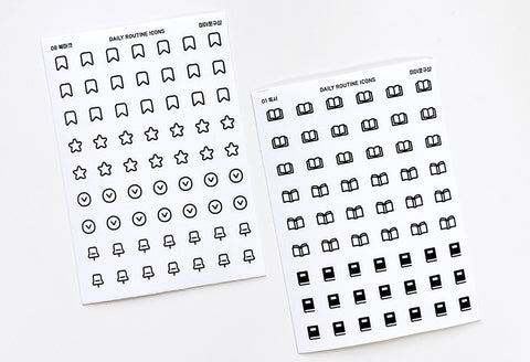 Daily Icon Seal Sticker [8types]