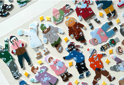 Snowy Day Seal Sticker | Deco Sticker