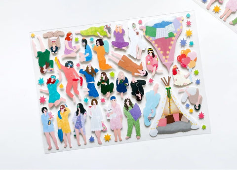 Pajamas Party Seal Sticker | Deco Sticker