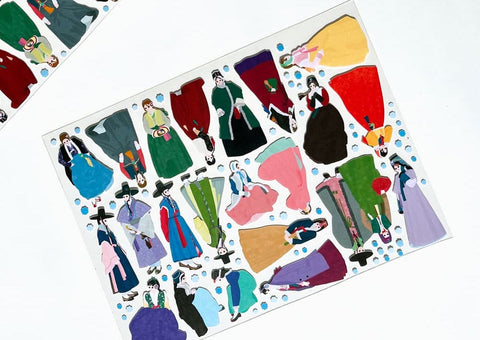 Winter Hanbok Seal Sticker | Deco Sticker