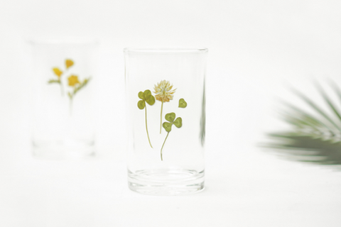 Pressed Flower Sticker [four leaf clover] | Printed Dried Flower Sticker