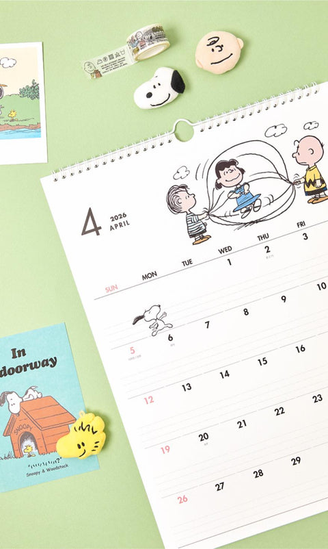 2026 Peanuts Snoopy Wall Calendar