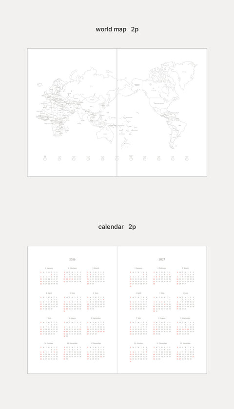 2026 Object Daily Planner [5colors]