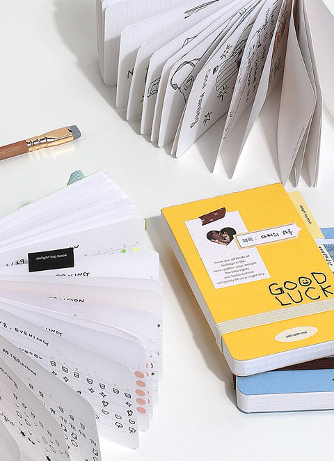 Delight Log Mini Log Book [8types] | Checklist, Weekly Tracker, One Line Diary, Free Log