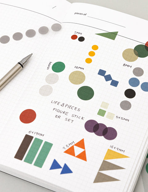 LIFE & PIECES Figure Sticker Pack [2types] | Triangle, Rectangle