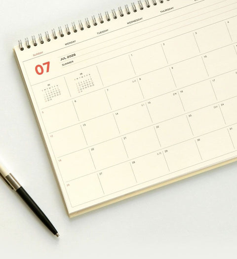 2026 Flow Monthly Planner A4 [2colors] | 2026 Desk Calendar