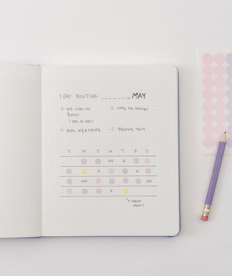 Making Memory Small Wide Square Notebook v.3 [7colors] | Grid Notebook