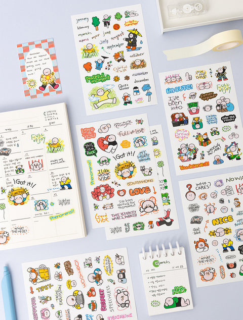 Simpler Doodle Point Sticker Pack | 6sheets